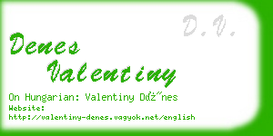 denes valentiny business card